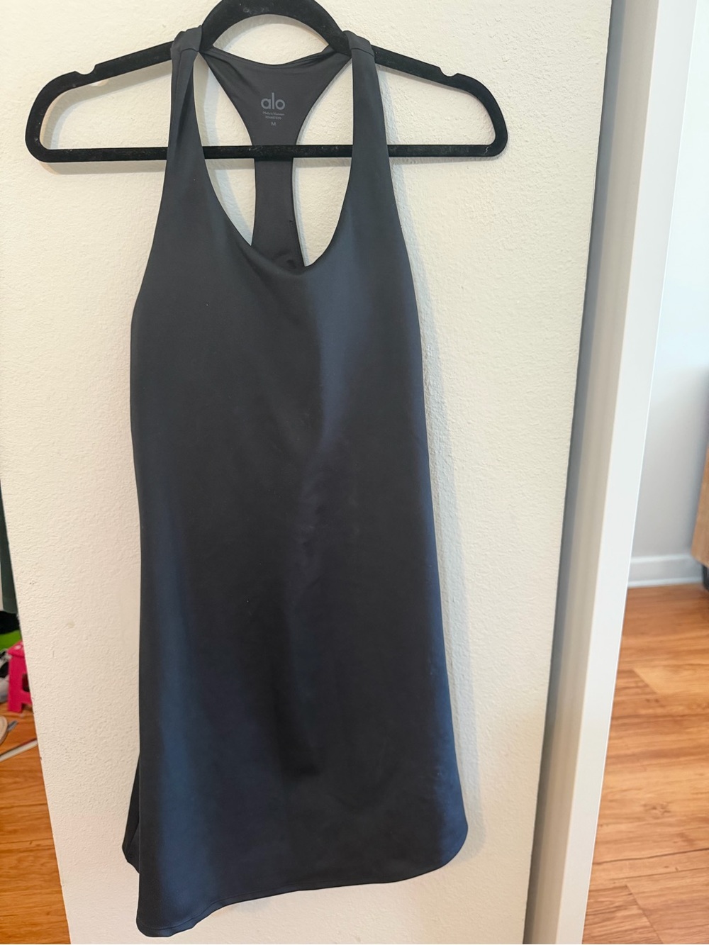 ALO Yoga Black Racerback Exercise Dress